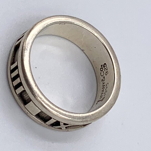 Authentic Tiffany & Co 925 Silver Atlas Medium Ring Size 6 - Picture 7 of 9